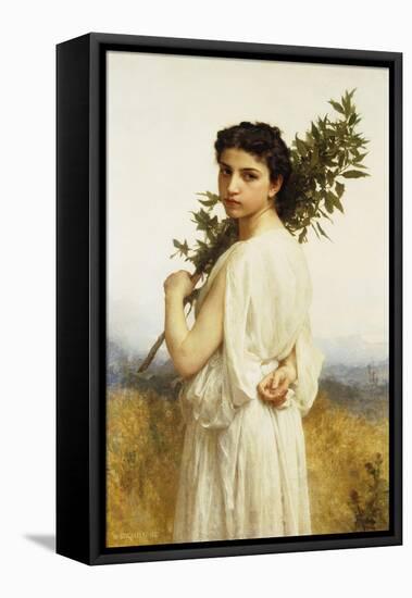 A Nymph Holding a Laurel Branch, 1900-William Adolphe Bouguereau-Framed Premier Image Canvas