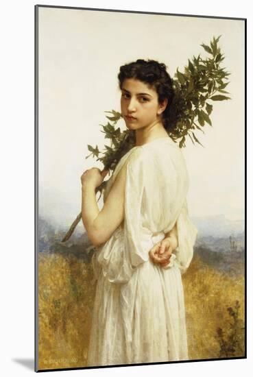 A Nymph Holding a Laurel Branch, 1900-William Adolphe Bouguereau-Mounted Giclee Print