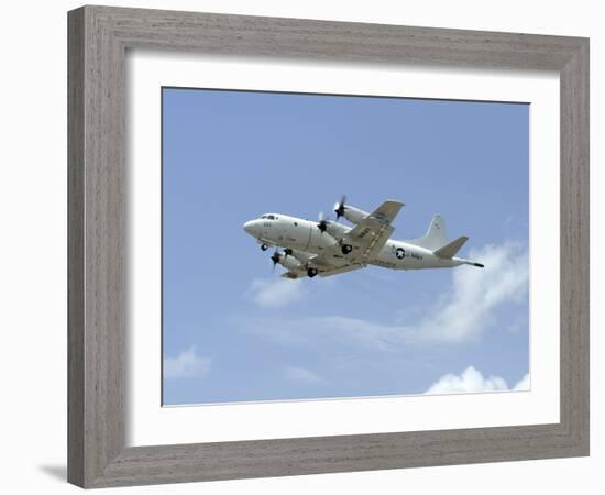 A P-3C Orion Aircraft Takes Off from Marine Corps Base Hawaii-Stocktrek Images-Framed Photographic Print