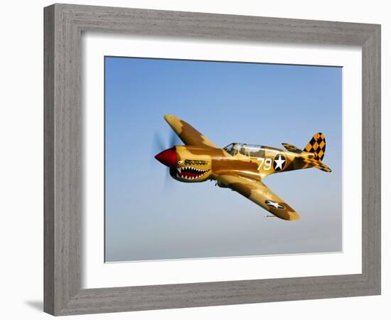 A P-40N Warhawk in Flight-Stocktrek Images-Framed Photographic Print