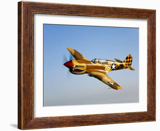 A P-40N Warhawk in Flight-Stocktrek Images-Framed Photographic Print