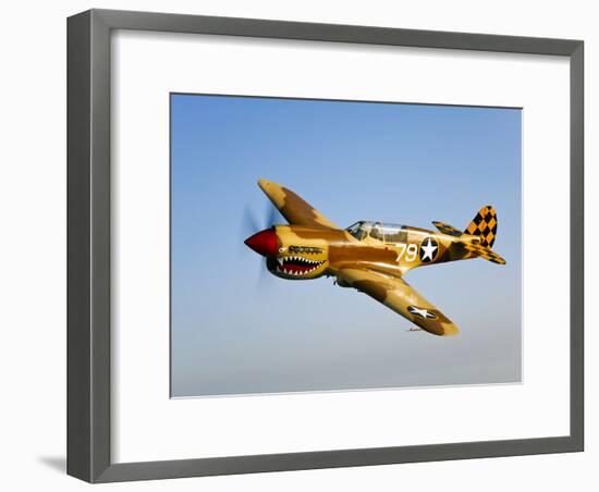 A P-40N Warhawk in Flight-Stocktrek Images-Framed Photographic Print