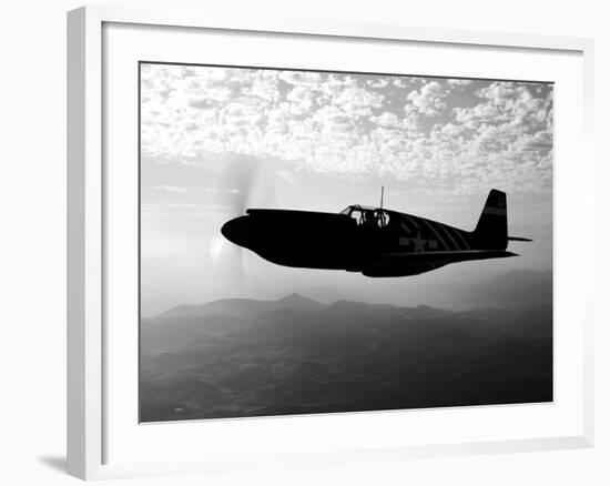 A P-51A Mustang in Flight-Stocktrek Images-Framed Photographic Print