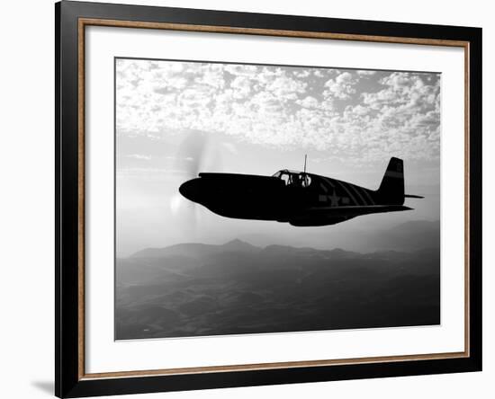 A P-51A Mustang in Flight-Stocktrek Images-Framed Photographic Print