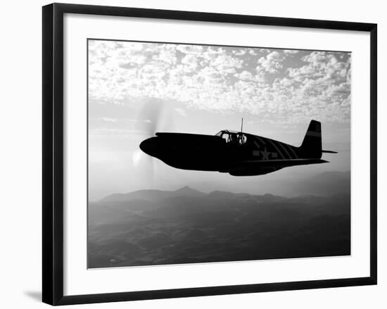 A P-51A Mustang in Flight-Stocktrek Images-Framed Photographic Print