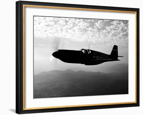 A P-51A Mustang in Flight-Stocktrek Images-Framed Photographic Print