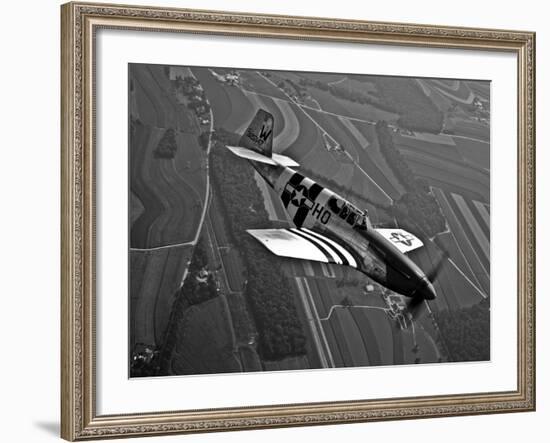 A P-51C Mustang in Flight-Stocktrek Images-Framed Photographic Print