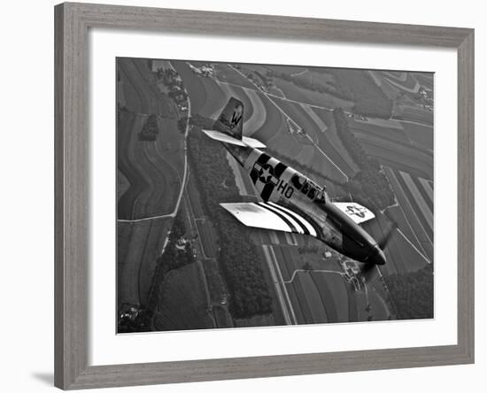 A P-51C Mustang in Flight-Stocktrek Images-Framed Photographic Print