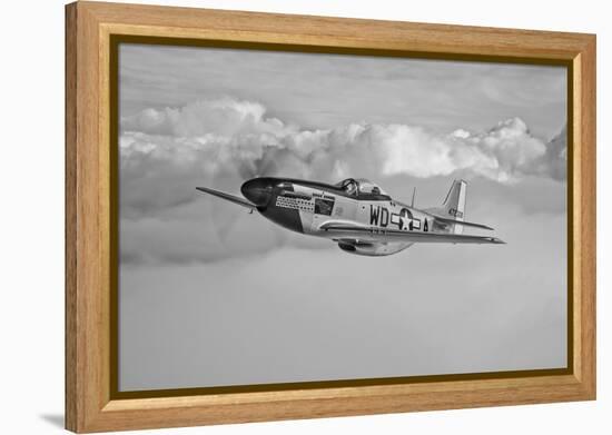 A P-51D Mustang in Flight Near Hollister, California-null-Framed Premier Image Canvas