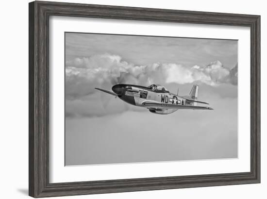 A P-51D Mustang in Flight Near Hollister, California-null-Framed Photographic Print