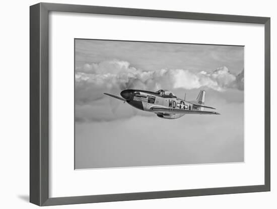 A P-51D Mustang in Flight Near Hollister, California-null-Framed Photographic Print
