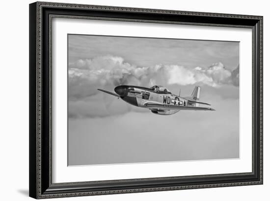 A P-51D Mustang in Flight Near Hollister, California-null-Framed Photographic Print