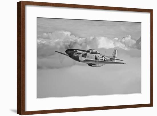 A P-51D Mustang in Flight Near Hollister, California-null-Framed Photographic Print