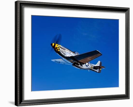 A P-51D Mustang Kimberly Kaye in Flight-Stocktrek Images-Framed Photographic Print