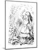 'A pack of cards flying up over Alice', 1889-John Tenniel-Mounted Giclee Print
