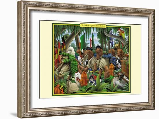 A Pack of Ragtime Irish Setters-Richard Kelly-Framed Art Print