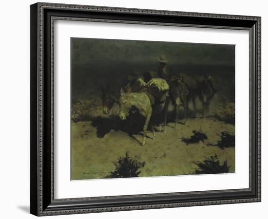 A Pack Train, 1909-Frederic Sackrider Remington-Framed Giclee Print