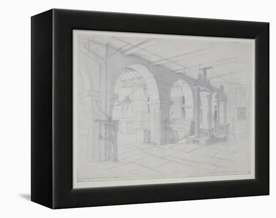 A Packing Shop, Bradford, 1915 (Pencil on Paper)-Eric Gill-Framed Premier Image Canvas