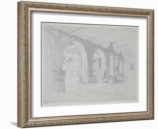 A Packing Shop, Bradford, 1915 (Pencil on Paper)-Eric Gill-Framed Giclee Print