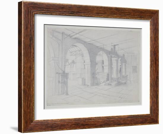 A Packing Shop, Bradford, 1915 (Pencil on Paper)-Eric Gill-Framed Giclee Print