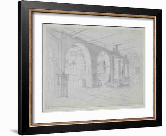 A Packing Shop, Bradford, 1915 (Pencil on Paper)-Eric Gill-Framed Giclee Print