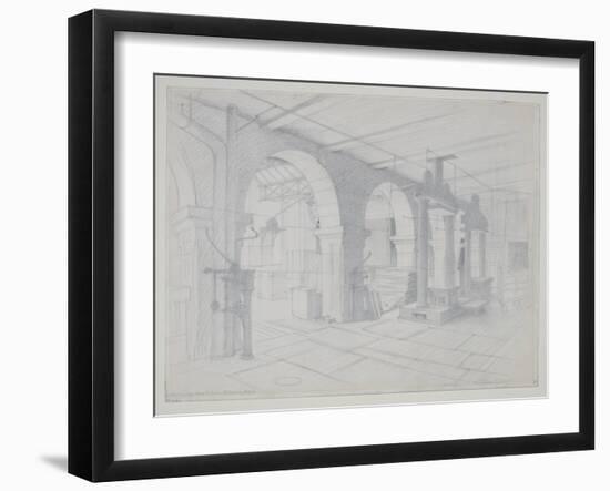 A Packing Shop, Bradford, 1915 (Pencil on Paper)-Eric Gill-Framed Giclee Print