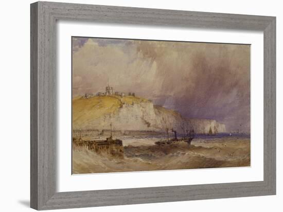 A Paddle-Steamer Leaving Dover Harbour, 1879-William Callow-Framed Giclee Print