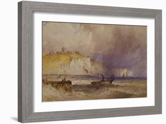 A Paddle-Steamer Leaving Dover Harbour-William Callow-Framed Giclee Print