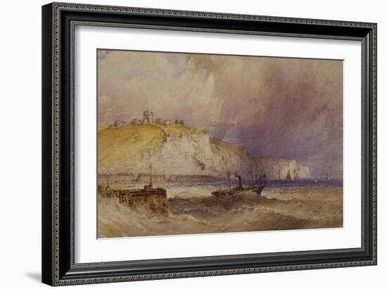 A Paddle-Steamer Leaving Dover Harbour-William Callow-Framed Giclee Print