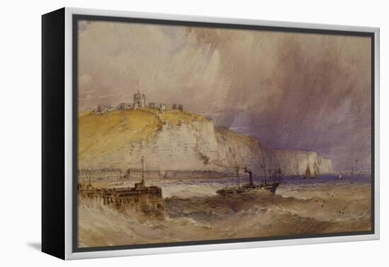 A Paddle-Steamer Leaving Dover Harbour-William Callow-Framed Premier Image Canvas