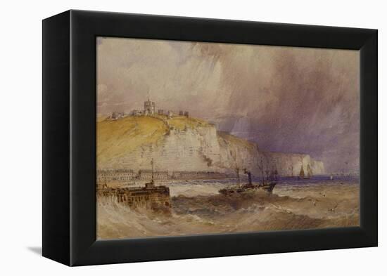 A Paddle-Steamer Leaving Dover Harbour-William Callow-Framed Premier Image Canvas