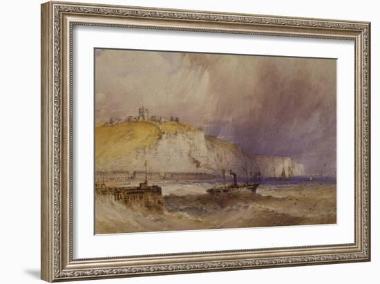 A Paddle-Steamer Leaving Dover Harbour-William Callow-Framed Giclee Print