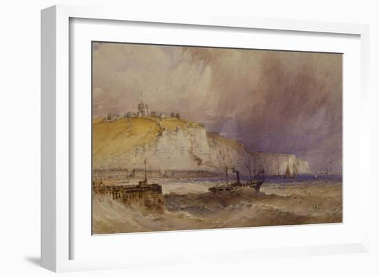 A Paddle-Steamer Leaving Dover Harbour-William Callow-Framed Giclee Print