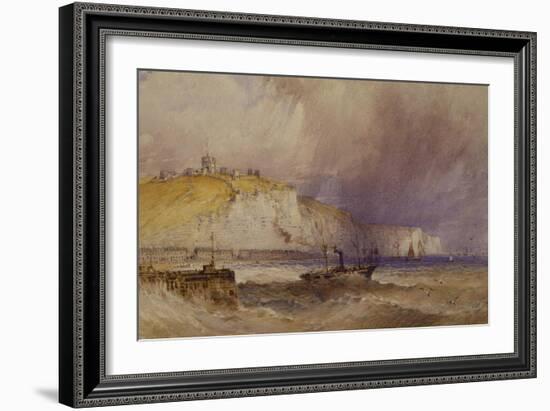 A Paddle-Steamer Leaving Dover Harbour-William Callow-Framed Giclee Print