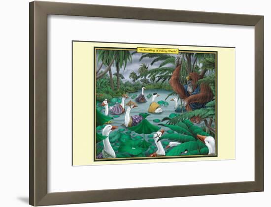 A Paddling of Peking Ducks-Richard Kelly-Framed Art Print
