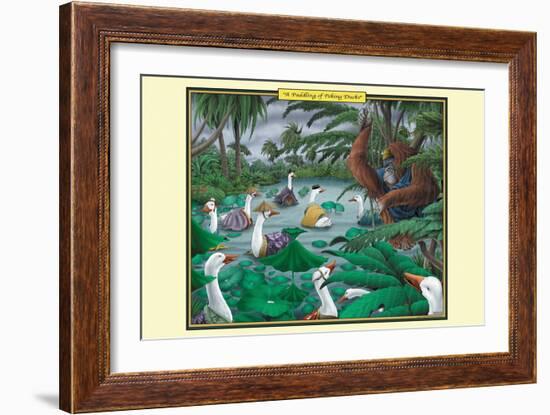 A Paddling of Peking Ducks-Richard Kelly-Framed Art Print