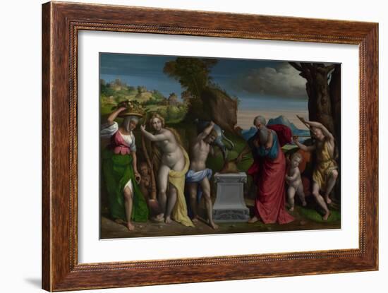 A Pagan Sacrifice, 1526-Benvenuto Tisi Da Garofalo-Framed Premium Giclee Print