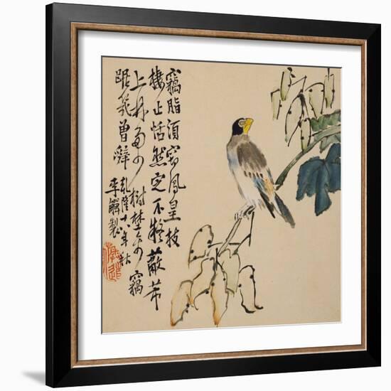 A Page (Bird) from Flowers and Bird, Vegetables and Fruit-Li Shan-Framed Giclee Print