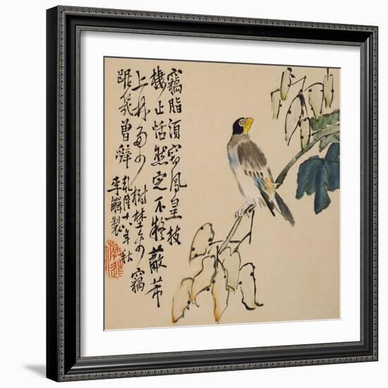 A Page (Bird) from Flowers and Bird, Vegetables and Fruit-Li Shan-Framed Giclee Print