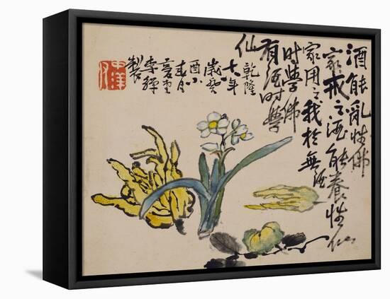 A Page (Flower) from Flowers and Bird, Vegetables and Fruit-Li Shan-Framed Premier Image Canvas