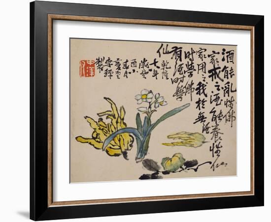 A Page (Flower) from Flowers and Bird, Vegetables and Fruit-Li Shan-Framed Giclee Print