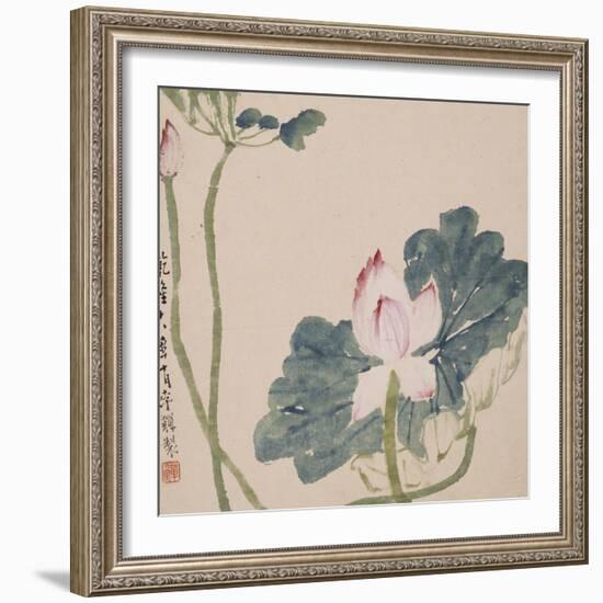 A Page (Flowers) from Flowers and Bird, Vegetables and Fruits-Li Shan-Framed Giclee Print