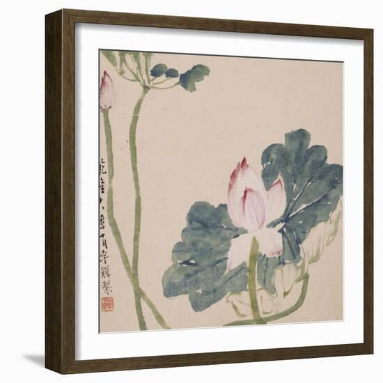 A Page (Flowers) from Flowers and Bird, Vegetables and Fruits-Li Shan-Framed Giclee Print