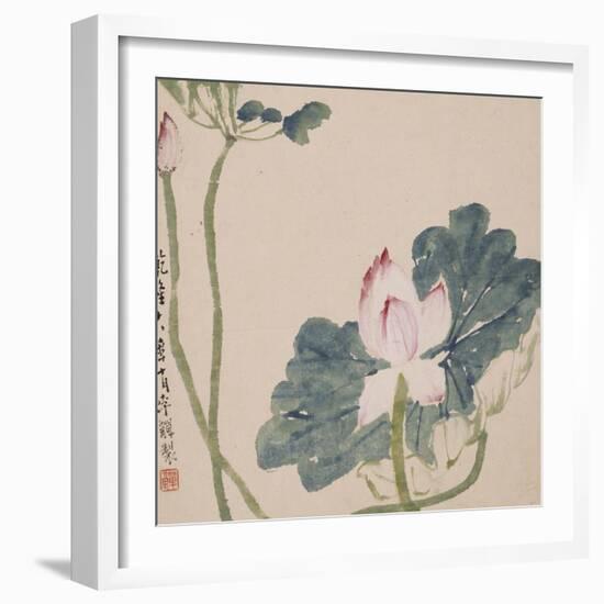 A Page (Flowers) from Flowers and Bird, Vegetables and Fruits-Li Shan-Framed Giclee Print