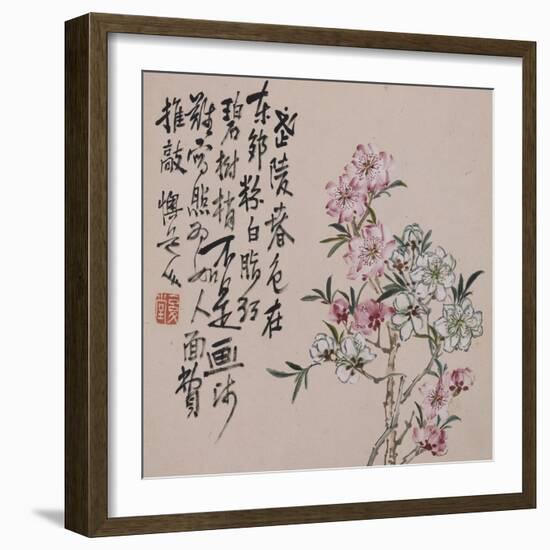 A Page (Flowers) from Flowers and Bird, Vegetables and Fruits-Li Shan-Framed Giclee Print