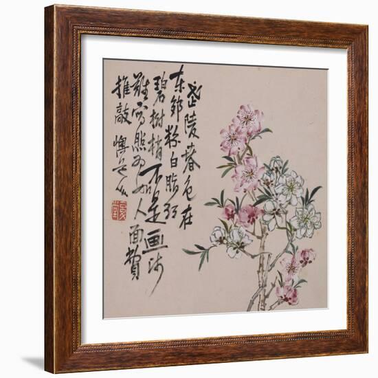 A Page (Flowers) from Flowers and Bird, Vegetables and Fruits-Li Shan-Framed Giclee Print