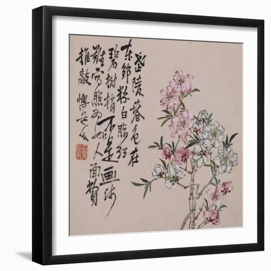 A Page (Flowers) from Flowers and Bird, Vegetables and Fruits-Li Shan-Framed Giclee Print