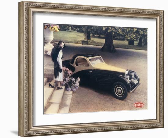 A Page from a 1935 Bugatti Brochure-null-Framed Photographic Print