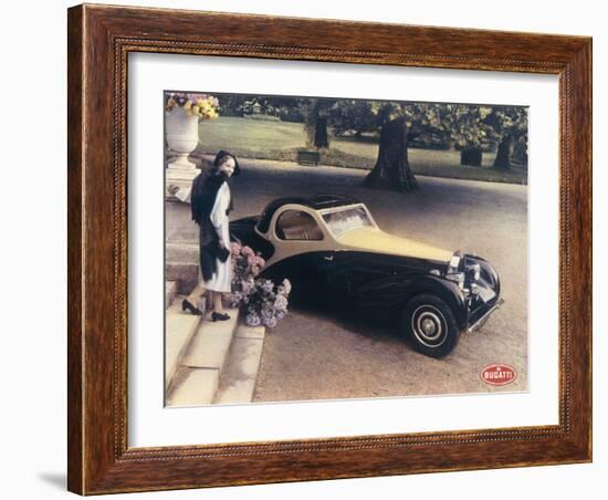 A Page from a 1935 Bugatti Brochure-null-Framed Photographic Print