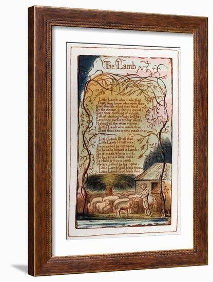 A page from 'Songs-William Blake-Framed Giclee Print